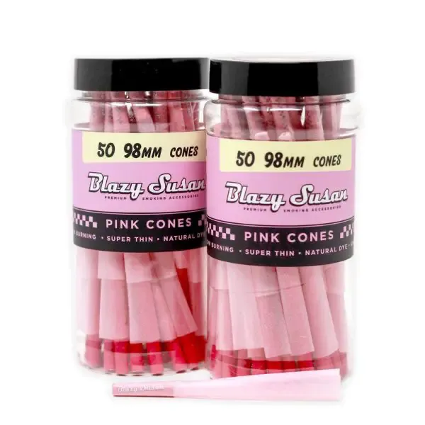 Blazy Susan - Pink Paper Cone Jars